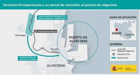 Blueprint of the new terminal in Algeciras. Image: © Spanish Ministry of Transport